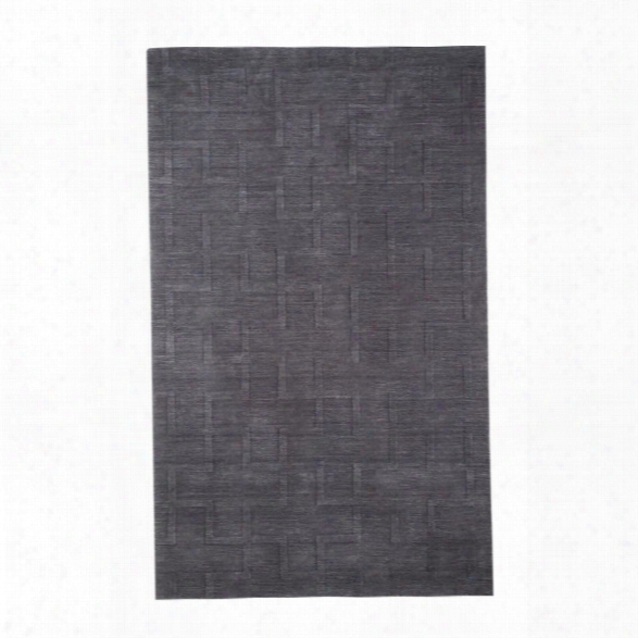 Ashley Weir 8' X 10' Hand Loomed Wool Rug In Navy