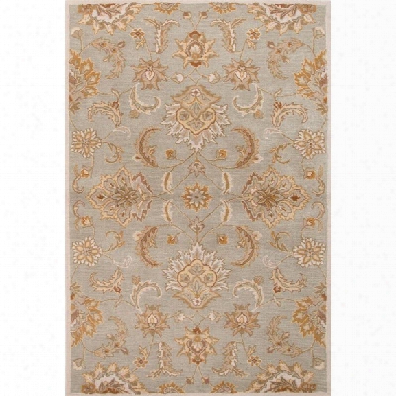 Jaipur Ruts Mythos 12' X 18' Hand Tufted Wool Rug In Blue And Ivory