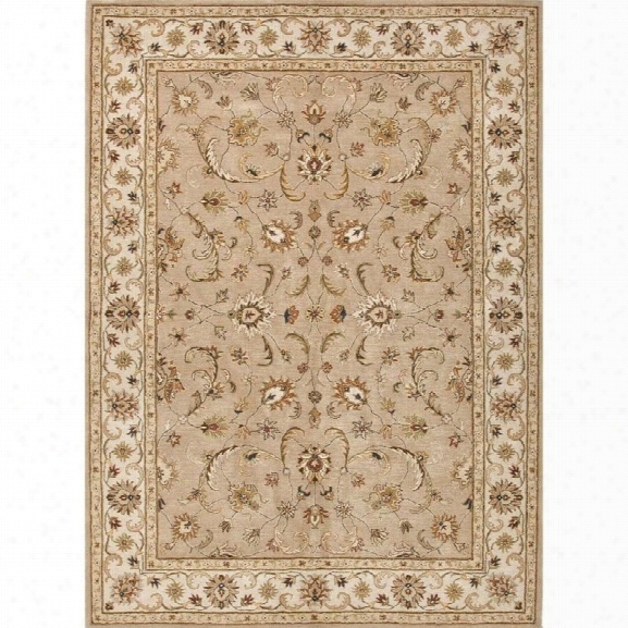 Jaipur Rugs Poeme 5' X 8' Hand Tufted Wool Rug In Taupe And Ivory