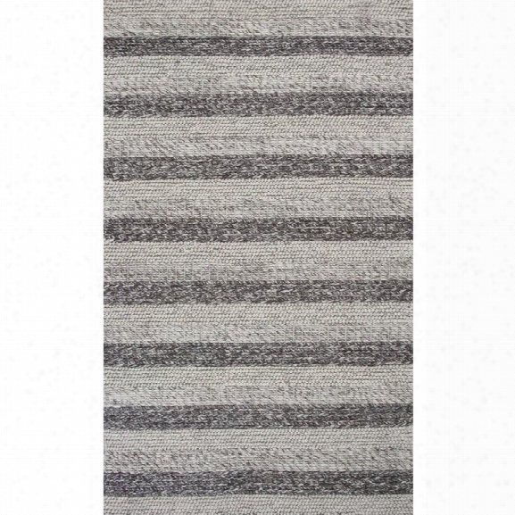 Kas Cortico 7'6 X 9'6 Hand-woven Wool Rug In Gray