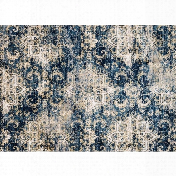 Loloi Torrance 9'3 X 13' Microfiber Rug In Navy And Ivory