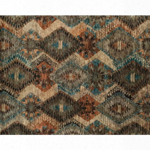 Loloi Xavier 9'6 X 13'6 Hand Knotted Jute Rug In Tobacco And Blue