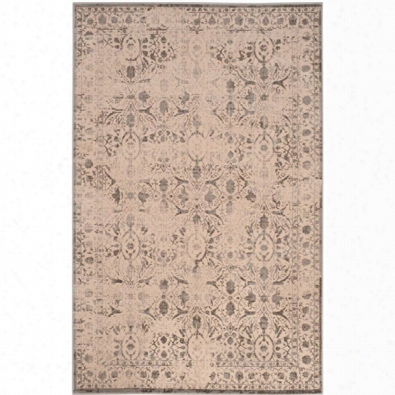 Safavieh Brilliance 9' X 12' Power Loomed Rug In Cream And Gray