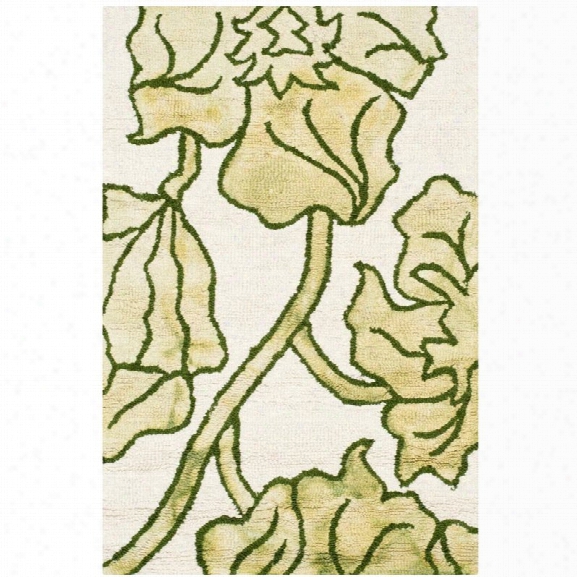 Safavieh Dip Dye 8' X 10' Hand Tufted Rug In Ivory And Light Green