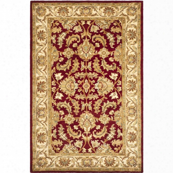 Safavieh Heritage 9' X 12' Hand Tufted Wool Pile Rug In Red And Ivory