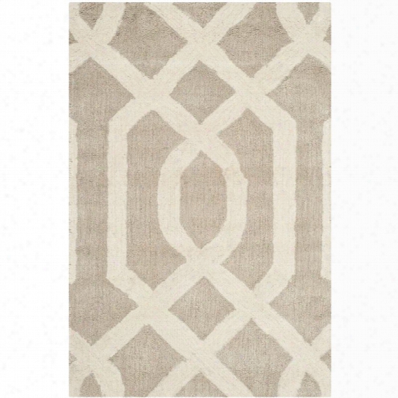 Safavieh Soho 7'6 X 9'6 Hand Tufted Wool Rug In Gray And Ivory