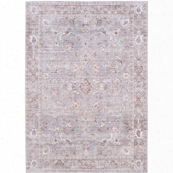 Safavieh Valencia 9' X 12' Power Loomed Polyester Rug In Gray