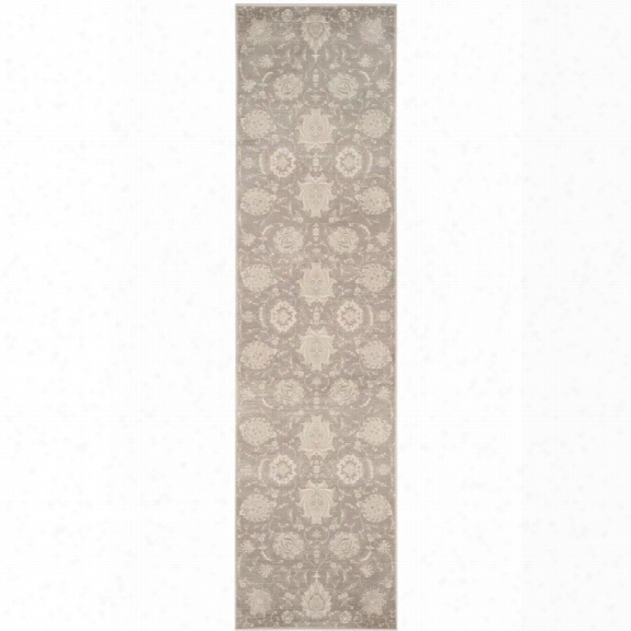 Safavieh Vnitage 9' X 12' Power Loomed Rug In Gray And Ivory