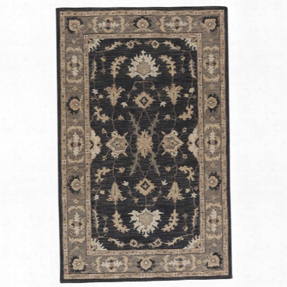 Jaipur Living Reverie 5' X 8' Wool Rug In Black Iris Pelican