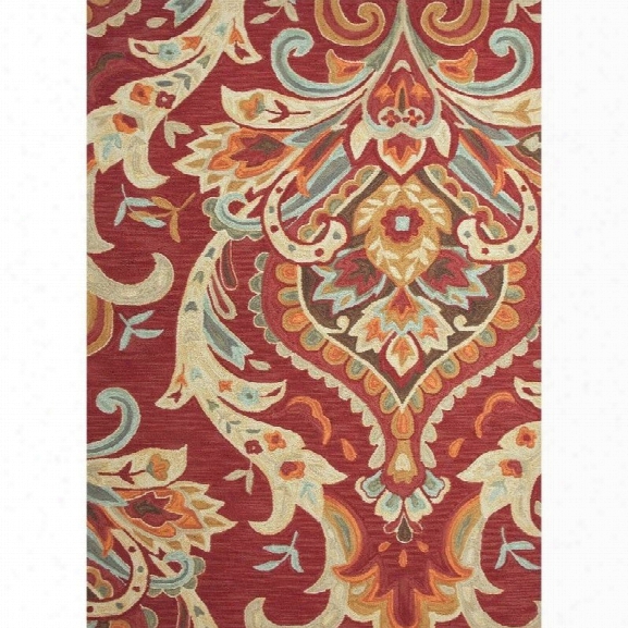 Jaipur Rugs Brio 7'6 X 9'6 Hand Tufted Polyester Rug In Red And Blue