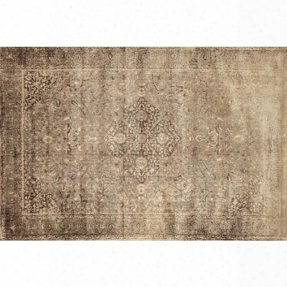 Loloi Nyla 5' X 7'6 Power Loomed Rug In Sand And Brown