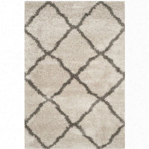 Safavieh Belize Shag 8'6 X 12' Power Loomed Rug In Taupe And Gray