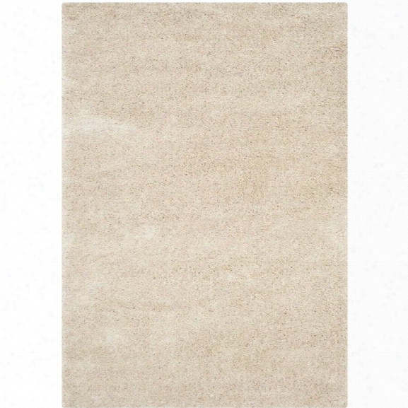 Safavieh Charlotte Shag 9' X 12' Power Loomed Rug In Ivory