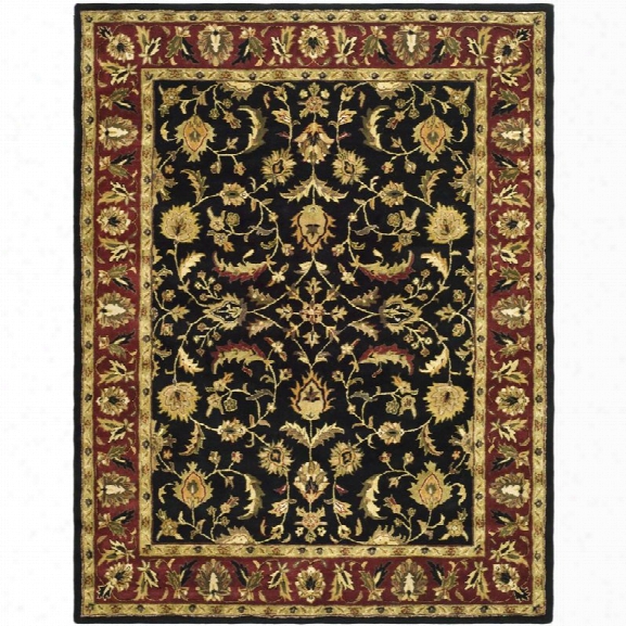 Safavieh Heritage 12' X 18' Hand Tufted Wool Pile Rug In Black And Red