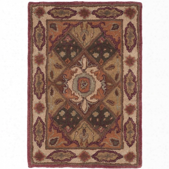 Safavieh Heritage 8' X 10' Hand Tufted Wool Pile Rug In Rust And Ivory
