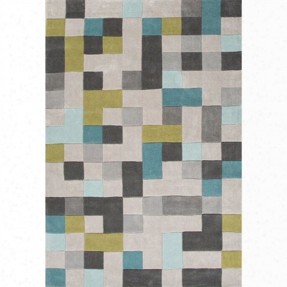 Jaipurr Rugs Fusion 9' X 12' Hand Tufted Polyester Rug In Gray And Blue