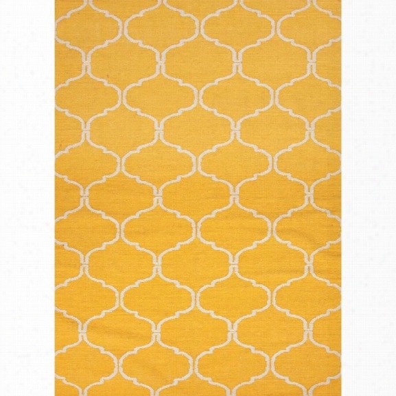 Jaipur Rugs Maroc 9' X 12' Flat Weave Wool Rug In Yellow And Ivory