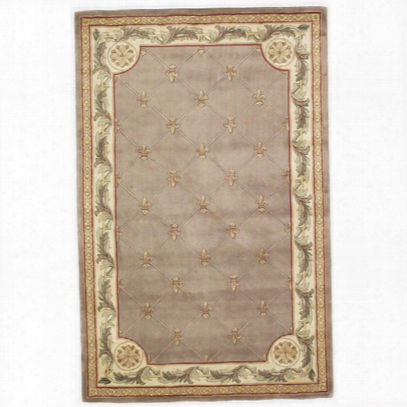 Kas Jewel 9'6 X 13'6 Hand-tufted Wool Rug In Taupe