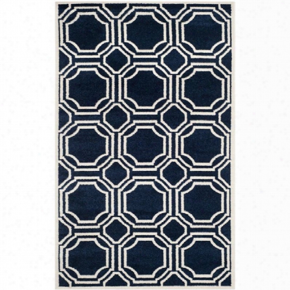 Safavieh Amherst 11' X 16' Rug In Navy And Ivory