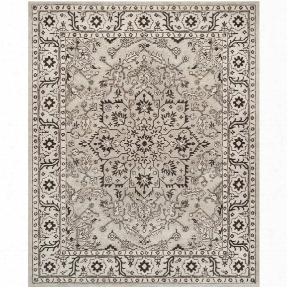 Safavieh Antiquity 8' X 10' Hand Tufted Wool Rug In Gray And Beige