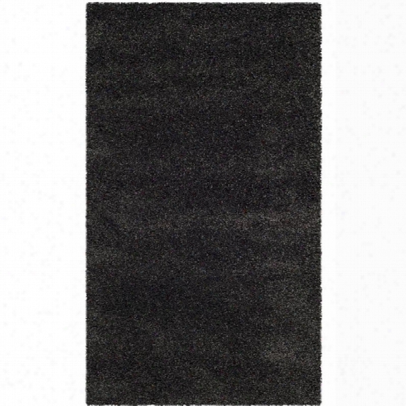 Safavieh Milan Shag 10' X 14' Power Loomed Rug In Dark Gray