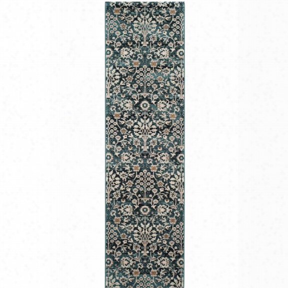 Safavieh Serenity 8'6 X 12' Power Loomed Rug In Turquoise And Cream