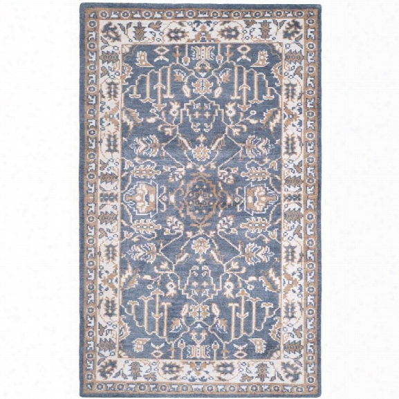 Safavieh Stone Wash 8' X 10' Hand Knotted Rug In Blue And Ivory