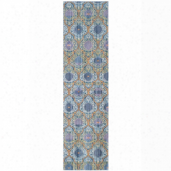 Safavieh Valencia 9' X 12' Power Loomed Rug In Lavander And Gold