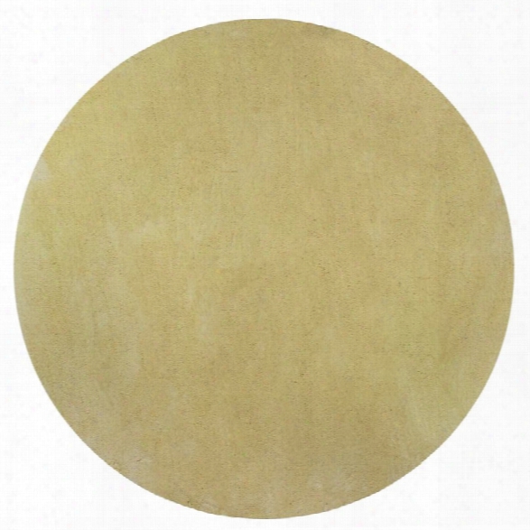 Kas Bliss 8' Round Hand-woven Shag Rug In Caanary Yellow