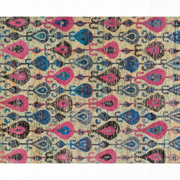 Loloi Giselle 9'6 X 13'6 Hand Knotted Silk Rug In Fiesta