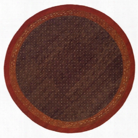 Momeni Desert Gabbeh 8' X 8' Round Rug In Brown