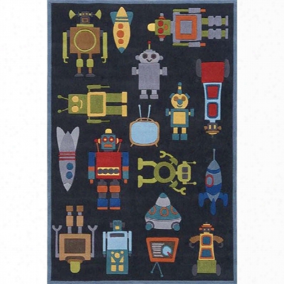 Momeni Lil Mo Whimsy 8' X 10' Rug In Steel Blue