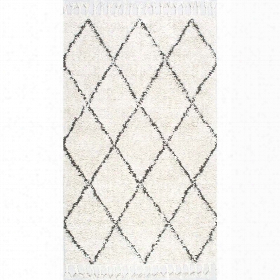 Nuloom 12' X 15' Hand Knotted Fez Shag Rug In Natural