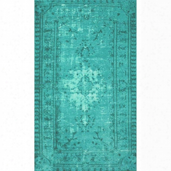 Nuloom 9' 2 X 12' 5 Chroma Overdyed Style Rug In Turquoise