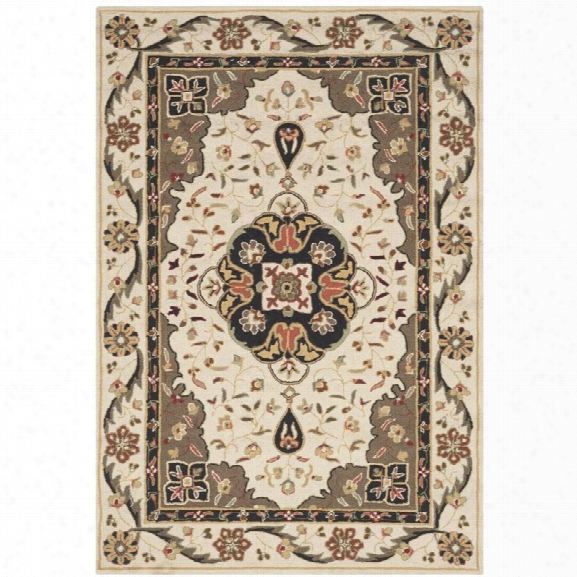 Safavieh Durarug 9' X 12' Hand Hooked Rug In Cream And Olive