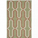 Safavieh Dhurries Green Contemporary Rug - 9' x 12'