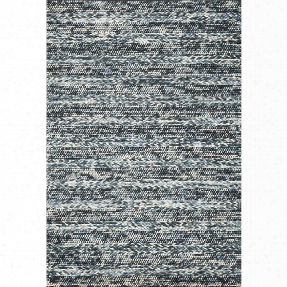 Kas Cortico 7'6 X 9'6 Hand-woven Wool Rug In Blue