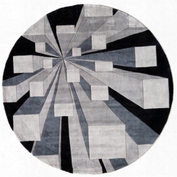 Momeni New Wave 7'9 X 7'9 Round Rug In Gotham