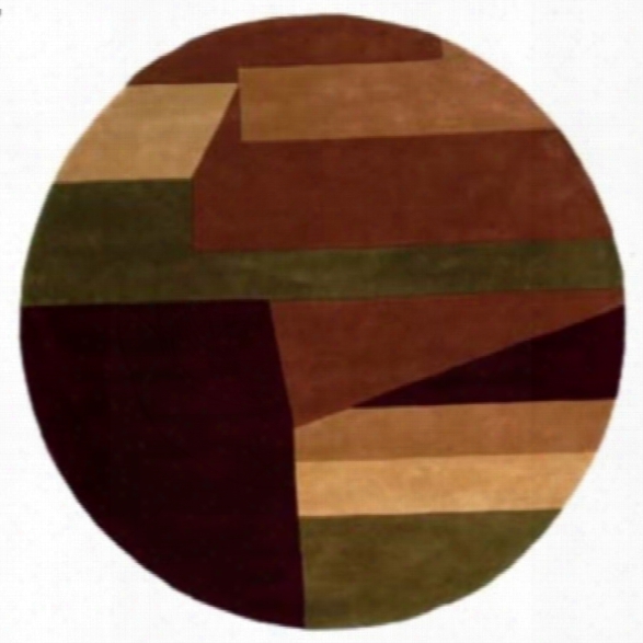 Momeni New Wave 7'9 X 7'9 Round Rug In Wine