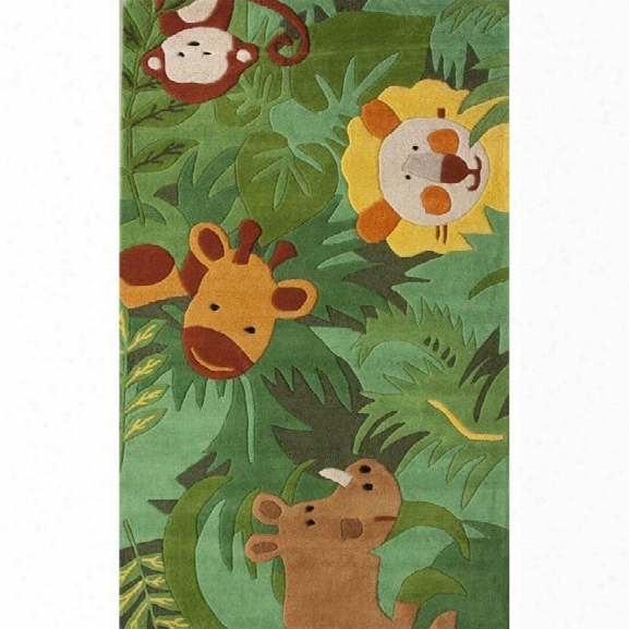 Nuloom 6' X 9' Hand Tufted King Of The Jungle Rug In Grreen