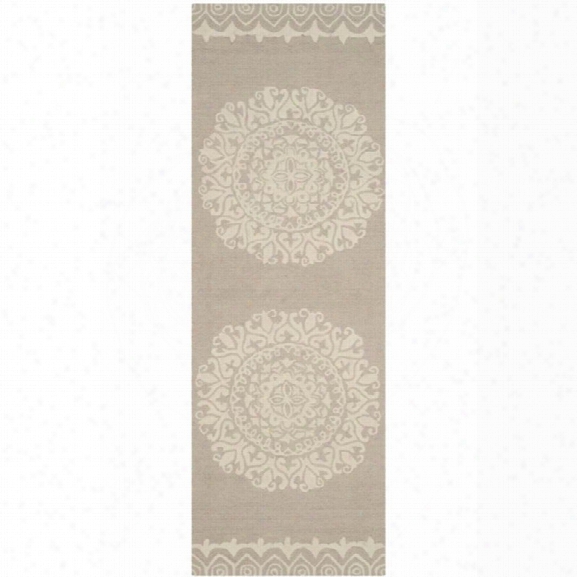 Safavieh Bella 8' X 10' Hand Tufted Wool Pile Rug In Beige And Ivory