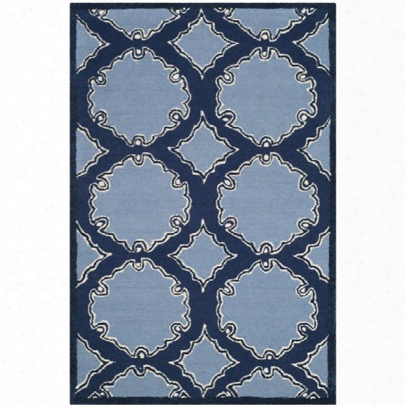 Safavieh Bella 8' X 10' Hand Tufted Wool Pile Rug In Navy And Blue