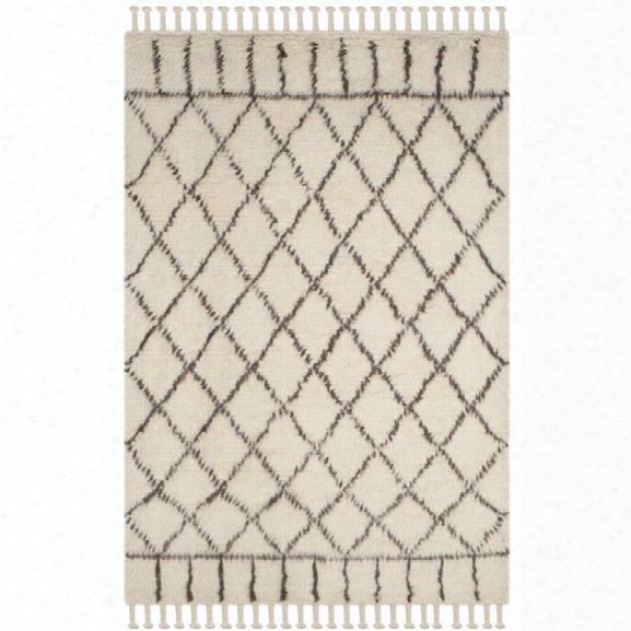 Safavieh Casablanca Shag 6' X 9' Hand T Ufted Rug In Ivory And Brown