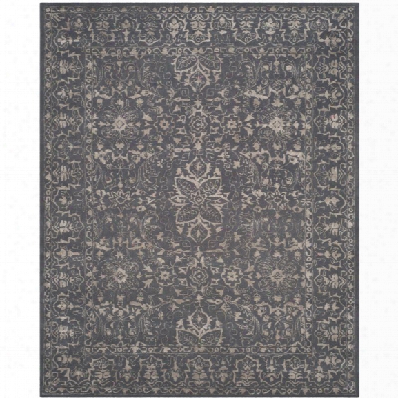 Safavieh Glamour 8' X 10' Hand Tufted Wool Pile Rug In Steel And Blue