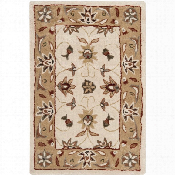 Safavieh Total Performance 9' X 12' Hand Hooked Rug In Ivory And Beige