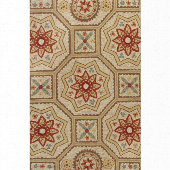 Kas Meridian 7'6 X 9'6 Hand-hooked Rug In Sand