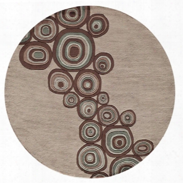 Momeni New Wave 7'9 X 7'9 Round Rug In Mushroom