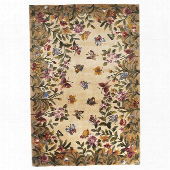 Kas Emerald 9'3 X 13'3 Hand-tufted Wool Rug In Antique Beige