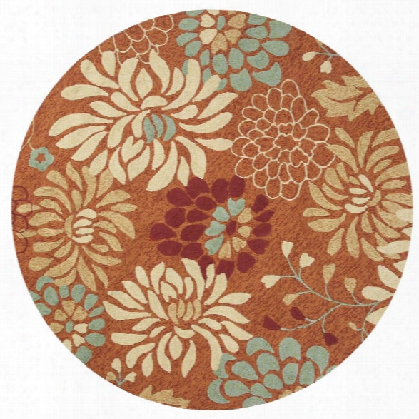 Kas Meridian 7'6 Round Hand-hooked Rug In Saffron