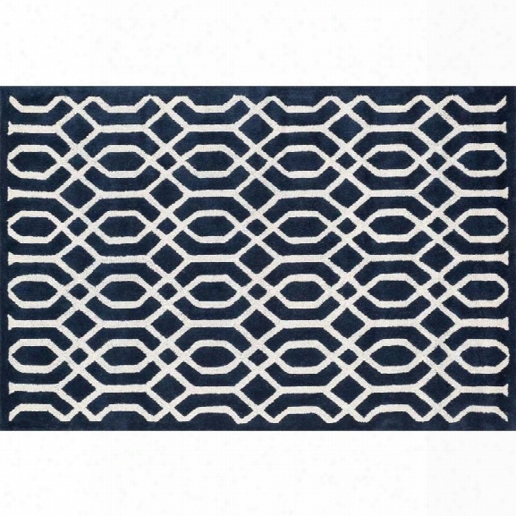 Loloi Brighton 7'10 X 11' Hand Hooked Wool Rug In Nnavy